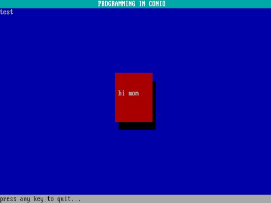 Conio Window with shadow