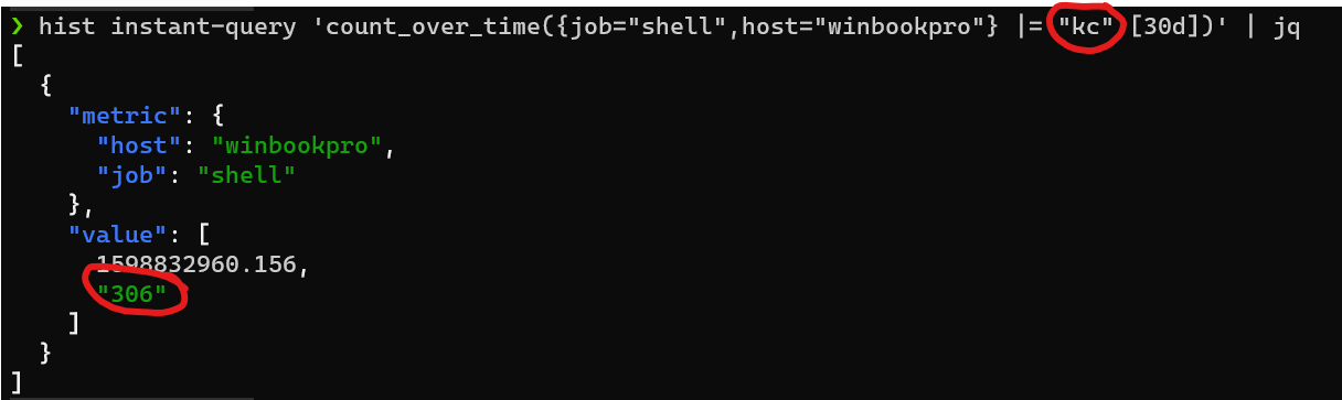 Counting use of a command