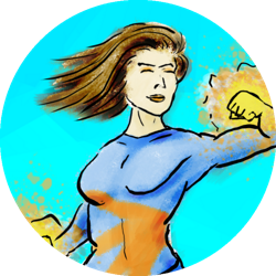 Captain Blender character drawn by Jason van Gumster, CC BY-SA 4.0