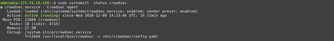 CrowdSec running