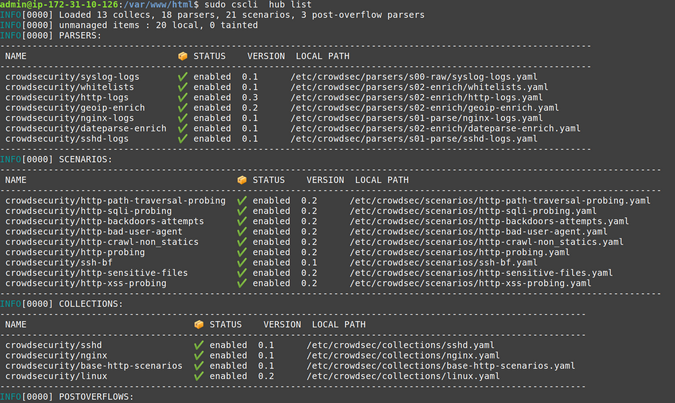 Find installed parsers and scenarios