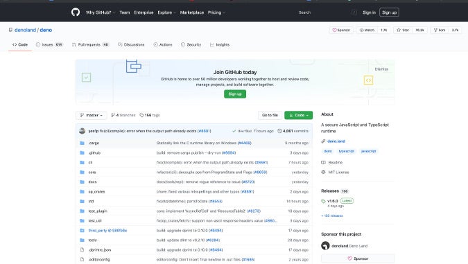 Deno GitHub repo