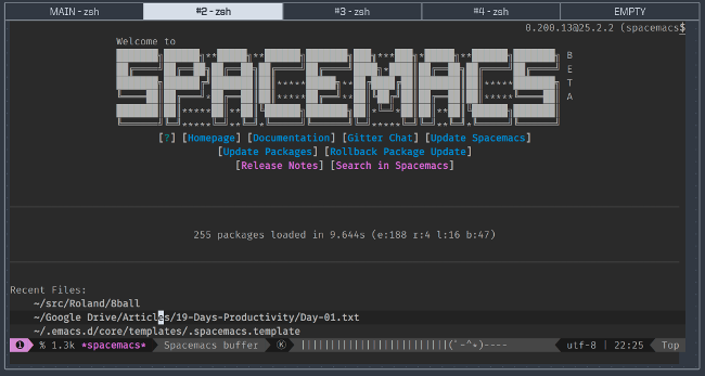Running Spacemacs in eDEX-UI