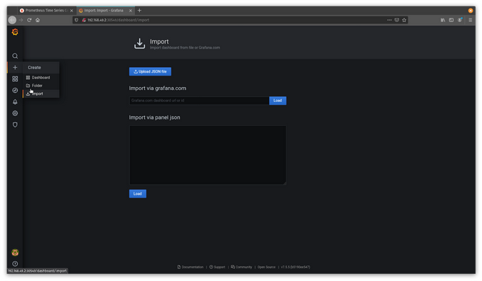 Import Dash-minikube dashboard