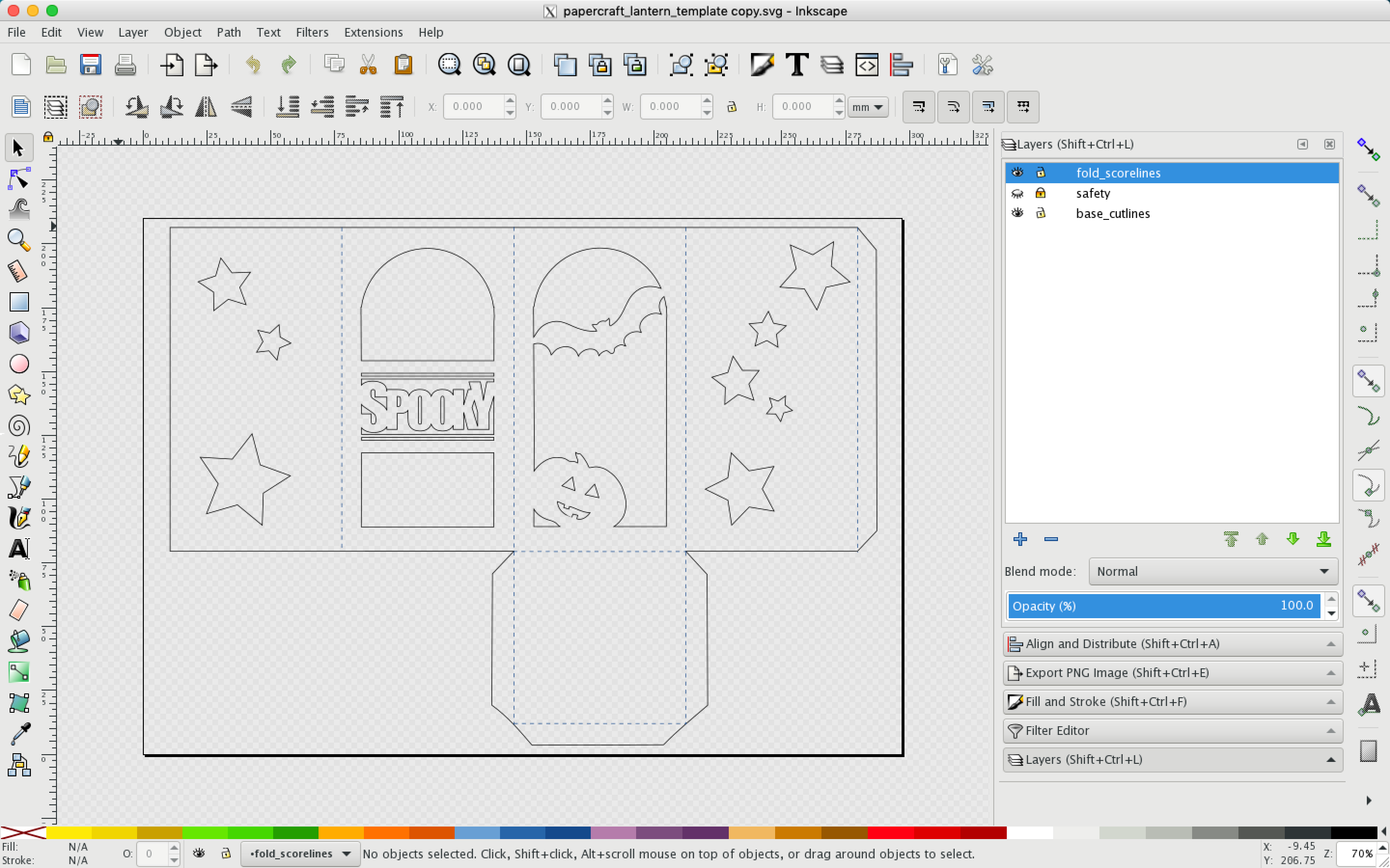 Lantern template screen