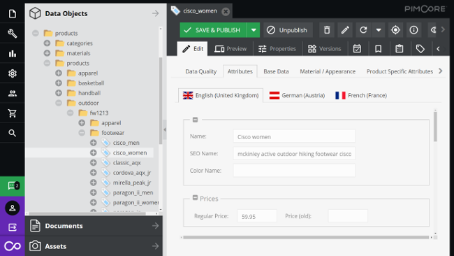 Pimcore translations inheritance
