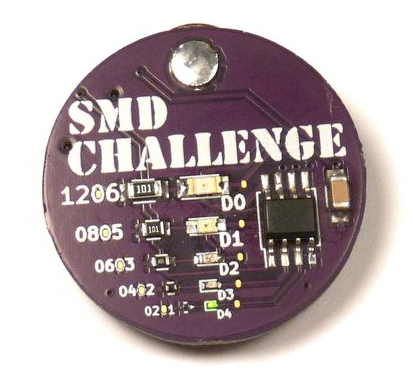 The SMD Challenge conference badge.
