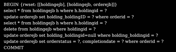 Tackle-DiVA transaction inventory