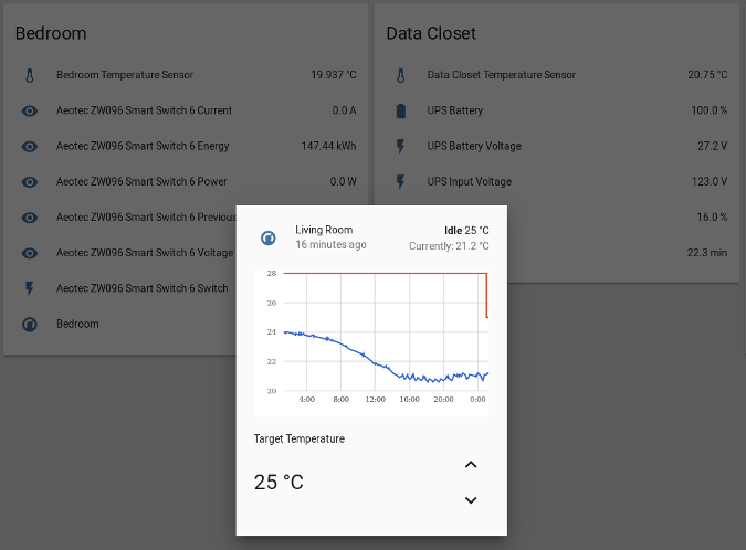 The thermostat interface from a web browser