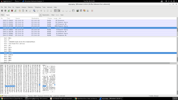 Wireshark capture