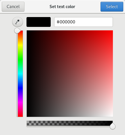 Picking black in Zenity