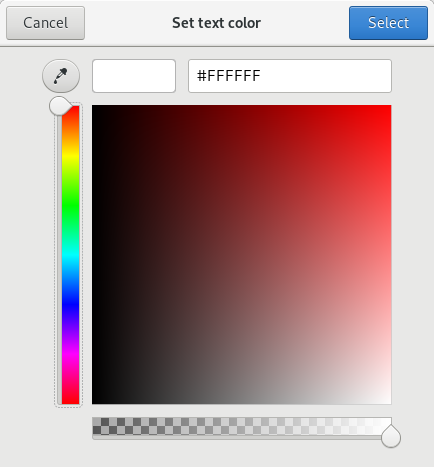 White's hex value in Zenity