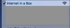 Connecting the Internet in a Box wireless access point