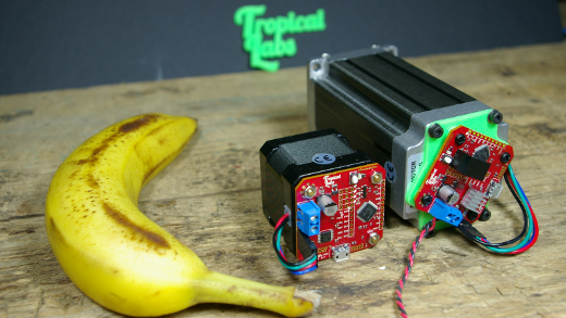 Mechaduino photo next to a banana for scale Mechaduino photo next to a banana for scale